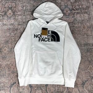The North Face Mens Circular Design Half Dome Hoodie White NF0A7UJO Medium NWT